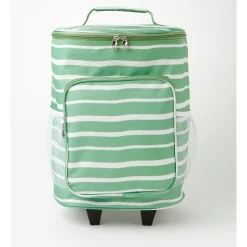 Cheap 🎉 Australian House & Garden Garden Stripe Cooler Bag With Trolly In Green 🛒