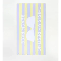 Cheap 🛒 Vue Resting Face Sand Free Beach Towel In Multi ⌛