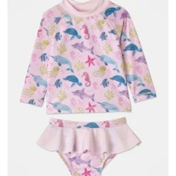 Outlet 🔥 Sprout Sea Animals Rashy Set In Light Pink ⌛