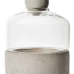 Discount 😍 Green Scene Bottle Terrarium Concrete Base Small 18x23.6cm In Grey ✨