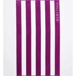 Brand new 🔥 Heritage Santorini Resort Stripe Beach Towel In Viola ⌛