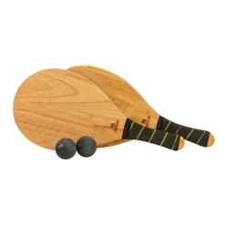 Brand new 🎁 Jenjo Hardwood Frescobol Beach Paddle Ball Set With Bag 💯