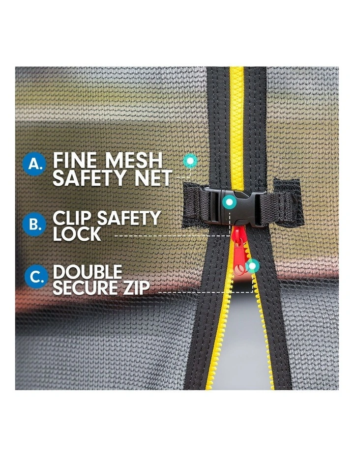 Cheapest π Kahuna Trampoline 6 Ft X 9 Ft Rectangular Outdoor With Mat Pad Net Rainbow π - Image 4