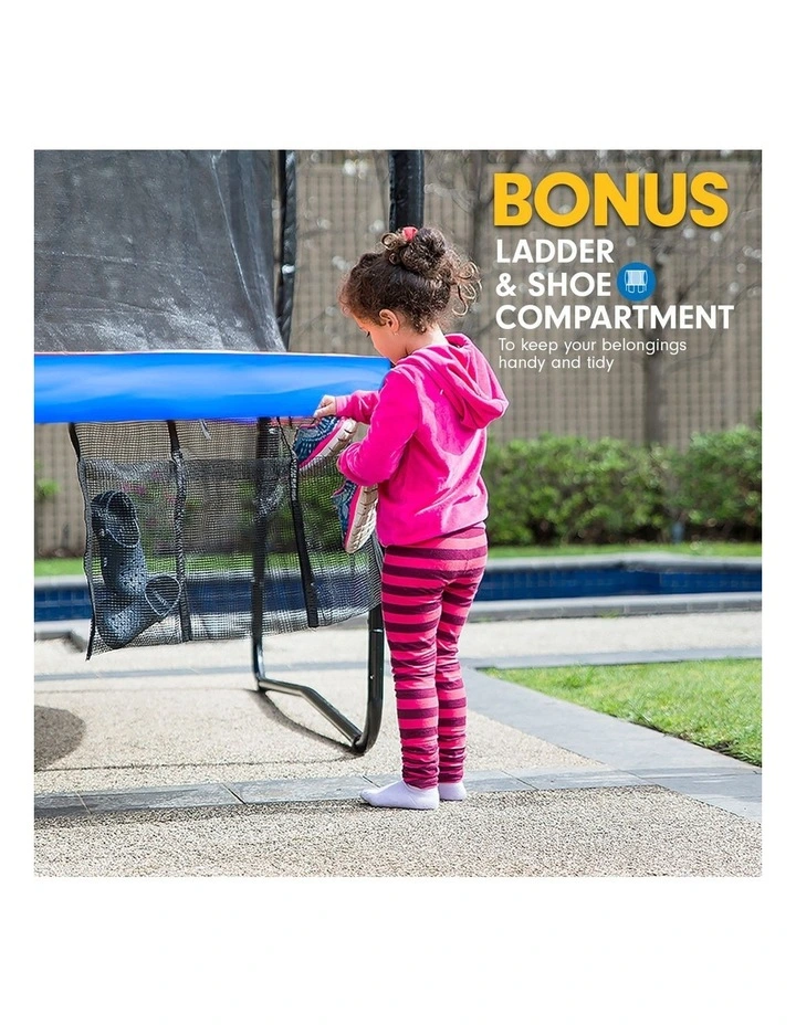 Cheapest π Kahuna Trampoline 6 Ft X 9 Ft Rectangular Outdoor With Mat Pad Net Rainbow π - Image 5