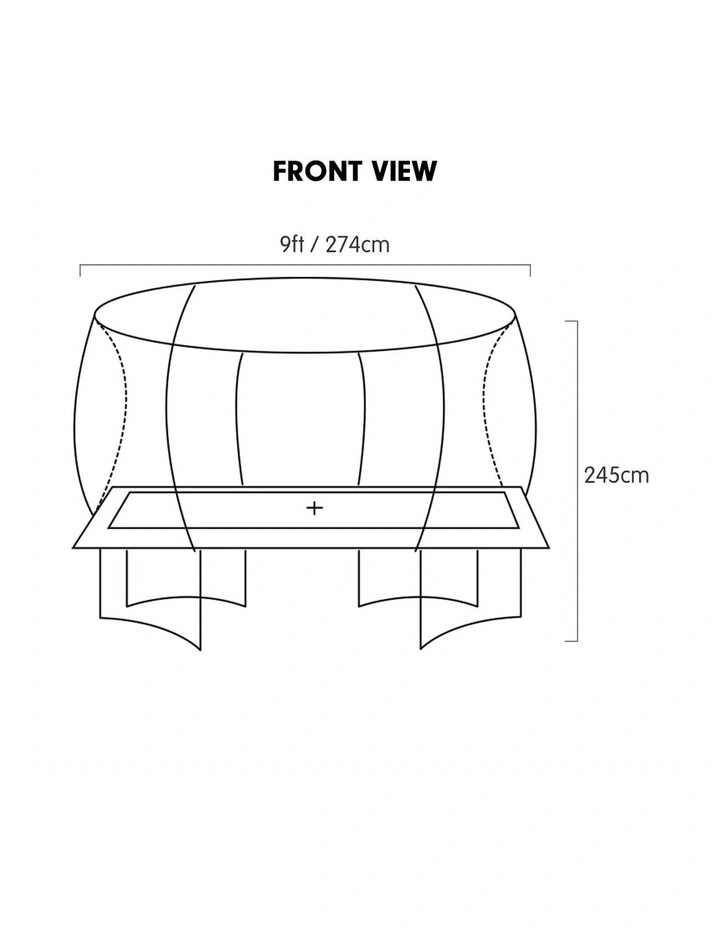 Cheapest π Kahuna Trampoline 6 Ft X 9 Ft Rectangular Outdoor With Mat Pad Net Rainbow π - Image 7