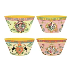 New π La La Land Mexican Folklore Melamine Bowl Set π