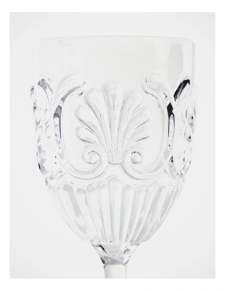 New π Heritage Medallion Wine Goblet 2 Pack In Clear π - Image 2