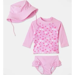 Best Sale ✔️ Sprout Fruit Three Piece Swim Set In Lilac 🛒