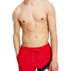 Cheap ✔️ Tommy Hilfiger Solid Flag Swimshort Primary In Red 👏