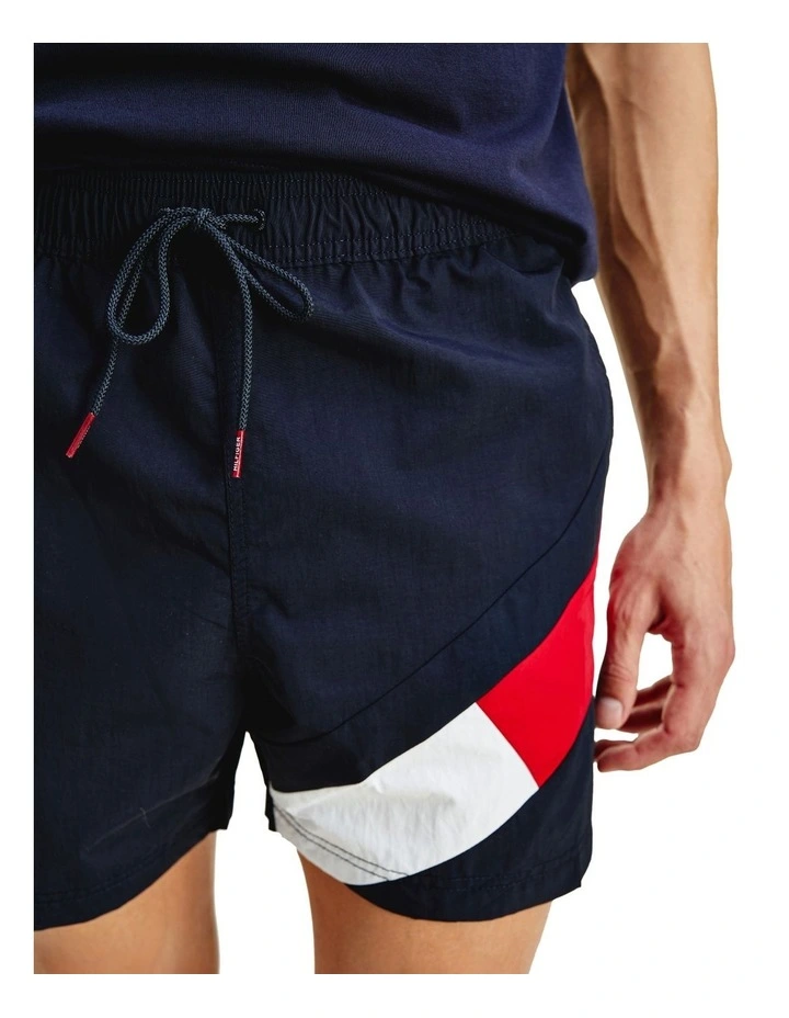Promo ✨ Tommy Hilfiger Solid Flag Swimshort In Desert Sky ❤️ - Image 3