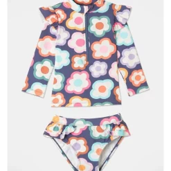 Cheapest ⌛ Jack & Milly Emily Rash Vest And Brief Set In Navy 🤩