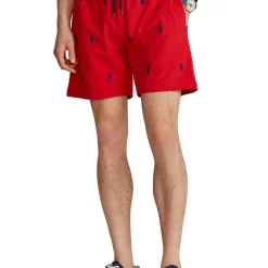 Coupon 🥰 Polo Ralph Lauren Traveler Classic Swim Trunk 5.75-Inch In Red 🧨