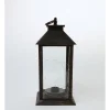 Cheapest 🔔 Heritage LED Lantern With Micro LEDs 14x14x30 In Antique 🔥