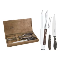 Outlet 😀 Tramontina Campeira 3-Piece Barbecue Carving Set Brown 🧨