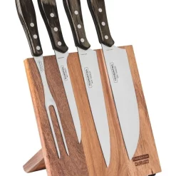 Cheapest 🥰 Tramontina 5-Piece Magnetic Carving Block Polywood Brown ⌛